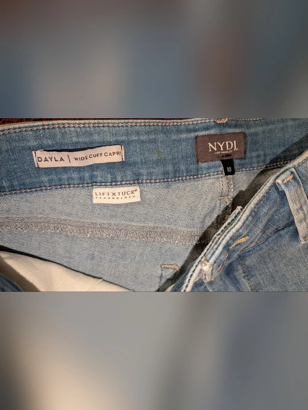 NYDJ Crop Denim Jeans Blue EUC - Picture 2 of 8